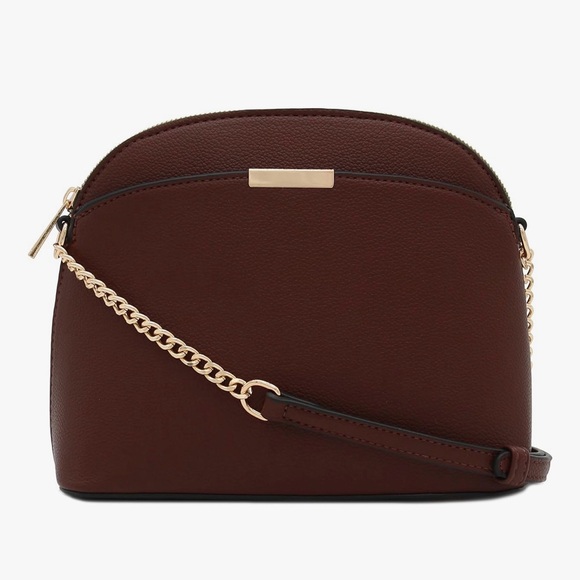 Handbags - Elegant Brown Dome Crossbody Bag, NWT!!